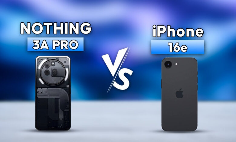 Nothing Phone (3a) Pro vs. iPhone 16e