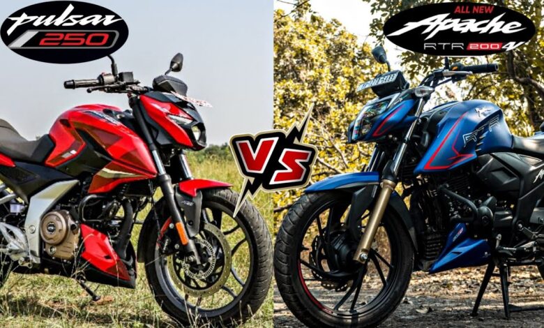 Bajaj Pulsar N250 vs TVS Apache RTR 200 4V