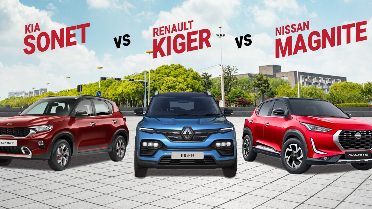 Kia Sonet 2024 vs Renault Kiger vs Nissan Magnite