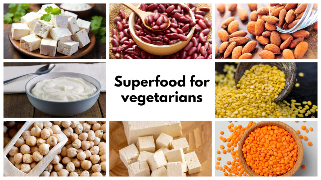 Superfoods for vegetarians full of proteins