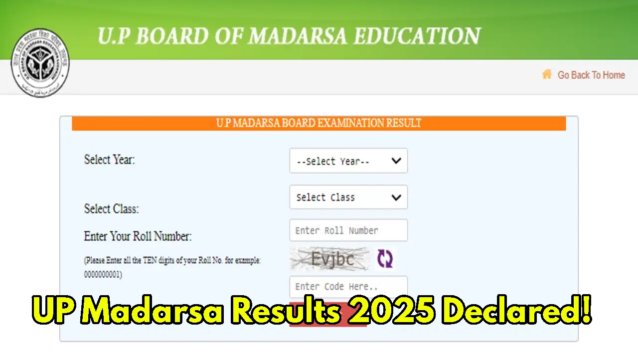 UP Madarsa Board Result 2025...