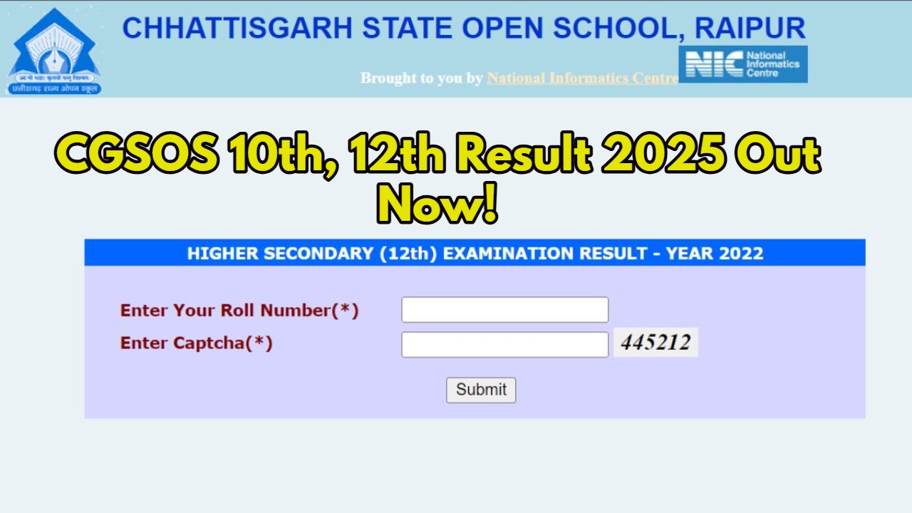 CGSOS Result 2025 Out: Check...
