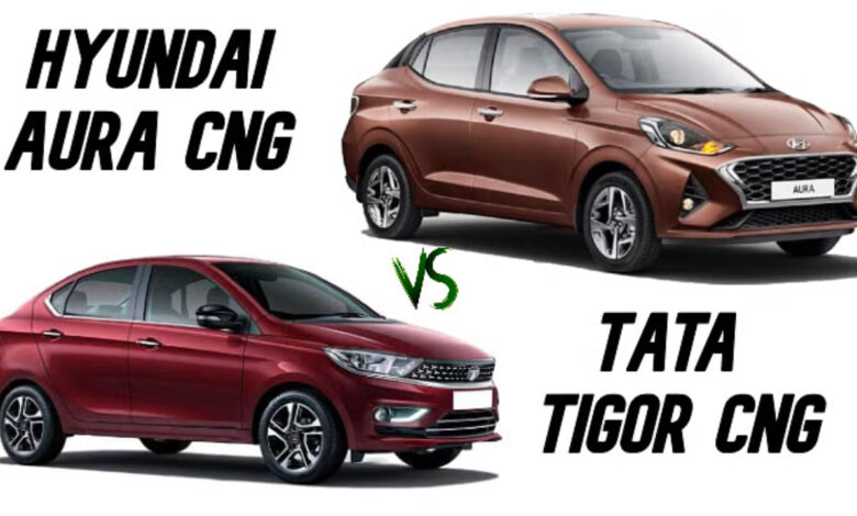 Tata Tigor EV vs Hyundai Aura CNG