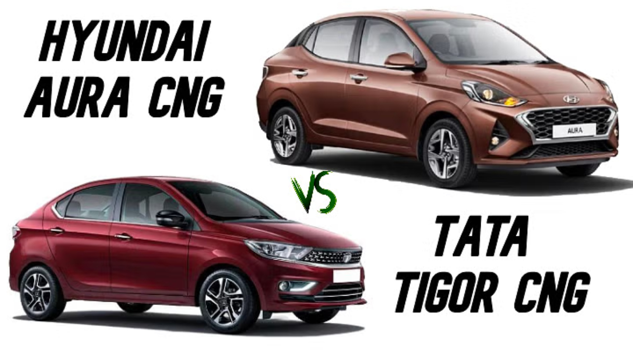 Tata Tigor EV vs Hyundai Aura CNG