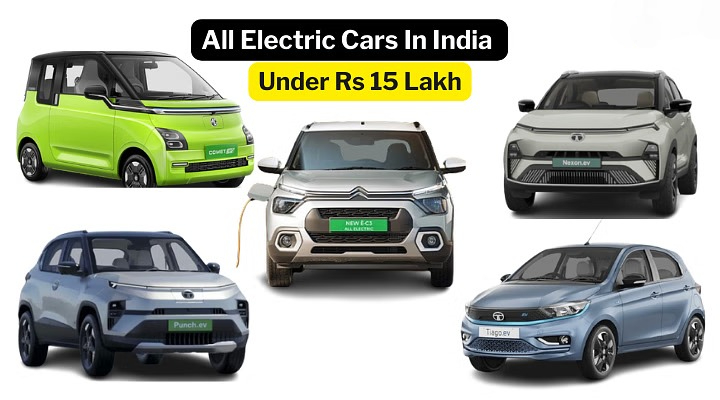Top 7 Affordable EV Cars in India Under Rs 15 Lakhs