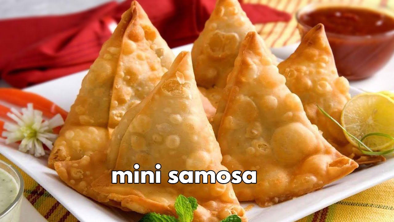 Crispy Mini Samosas with Spicy...