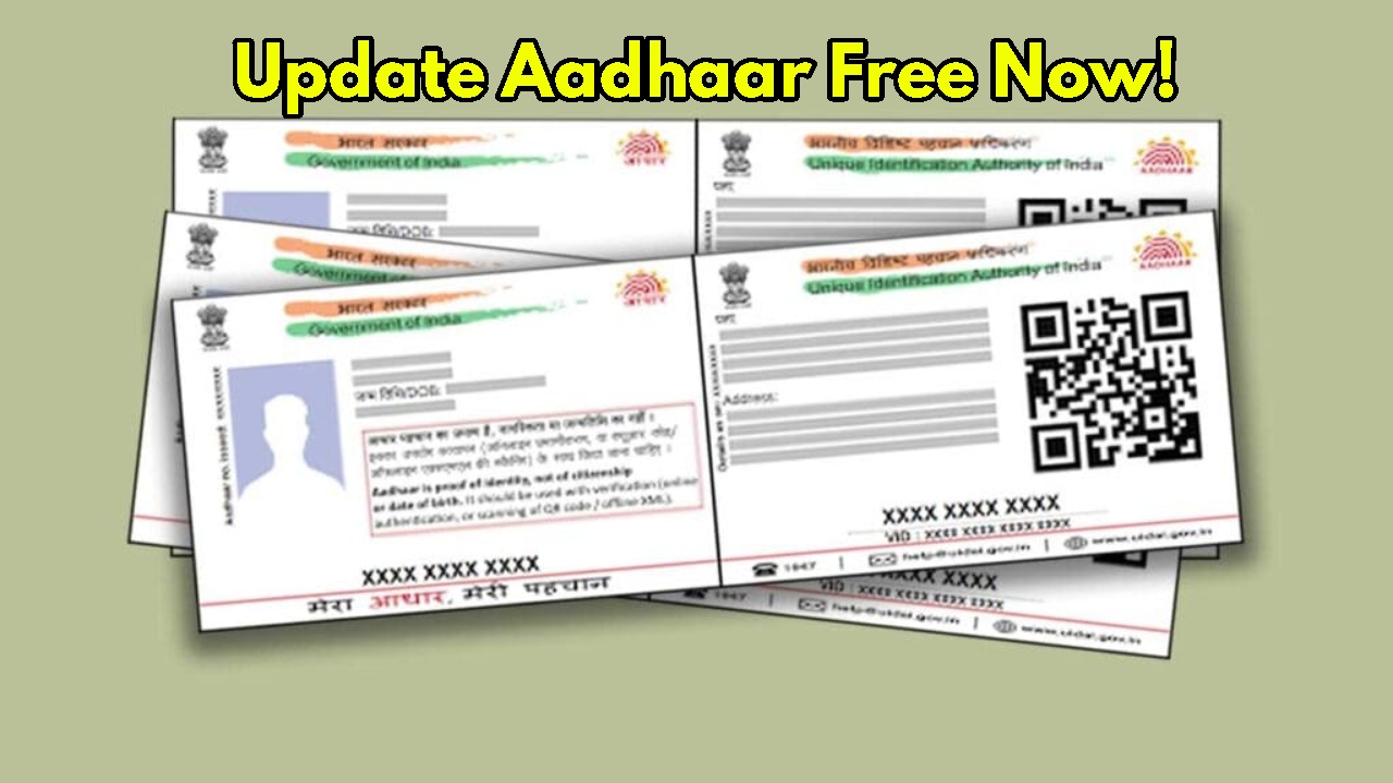 Aadhaar Update Free Until June...