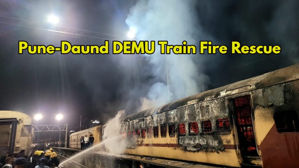 Pune-Daund DEMU Train Fire Rescue