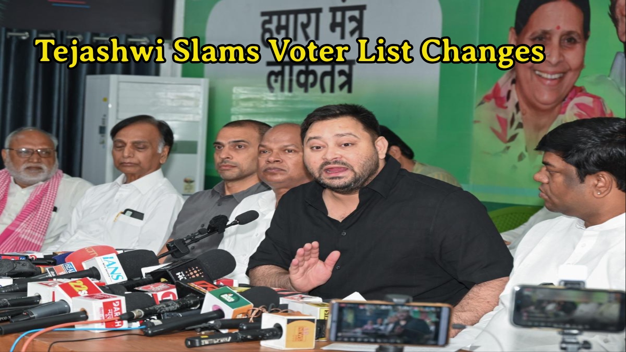 Tejashwi Slams Voter List Changes
