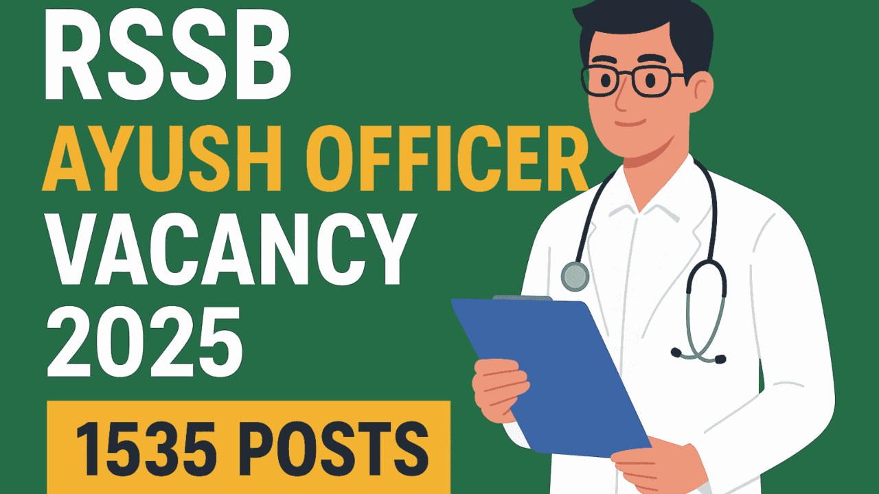RSSB AYUSH Officer Recruitment 2025